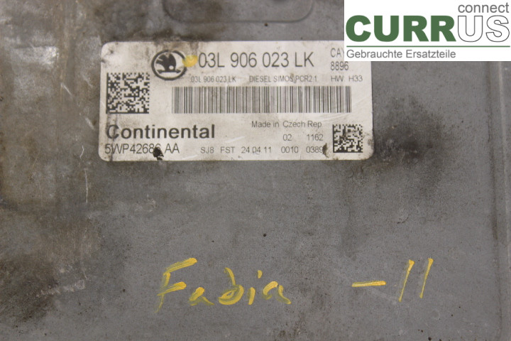 SKODA FABIA         07-14 Engine Control Unit (ECU) 03L906023LK 