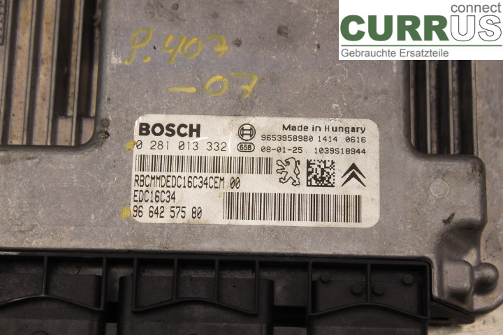PEUGEOT 407 Engine Control Unit (ECU) 9664257580 
