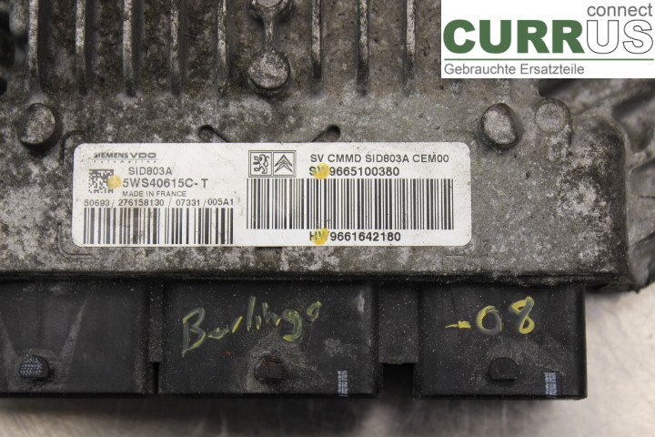 CITROEN BERLINGO  08-18 Engine Control Unit (ECU) 9661642180 