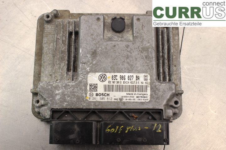 VW GOLF PLUS/CROSS GOLF 04-14 Motorens styreenhed (ECU) 03C906027BA 