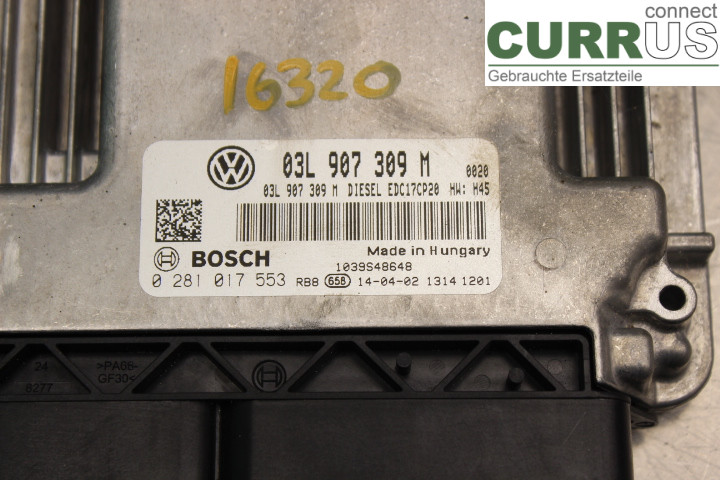 VW TRANSP/CARAVELLE 04-15 Motorstyrningsenhet (ECU) 03L907309M 2.0TDi/CAAC