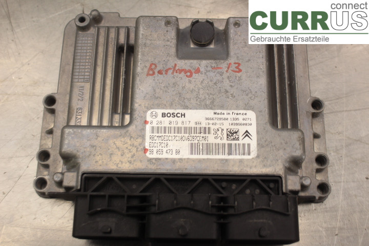 CITROEN BERLINGO  08-18 Engine Control Unit (ECU) 9805947380 