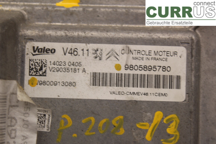 PEUGEOT 208 12-15 Engine Control Unit (ECU) 9805895780 