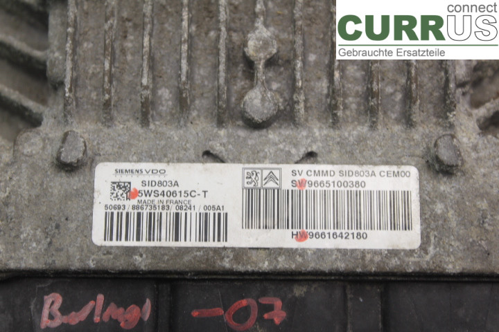 CITROEN BERLINGO  03-07 Engine Control Unit (ECU) 9661642180 