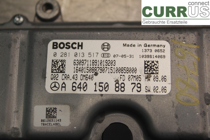 MB B-KLASS (W245)   05-12 Motorens styreenhed (ECU) A6401508879 2,0CDi/OM640940