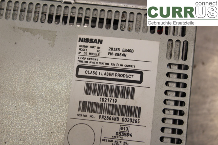 NISSAN NAVARA    05- Radio CD / Multimedia panel 28185EB40B 2,5DCi/YD25DDTI