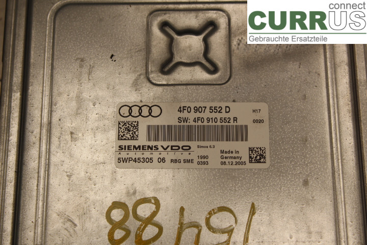 AUDI A6/S6     05-11 Unité de contrôle moteur (ECU) 4F0907552D 2,4i/BDW