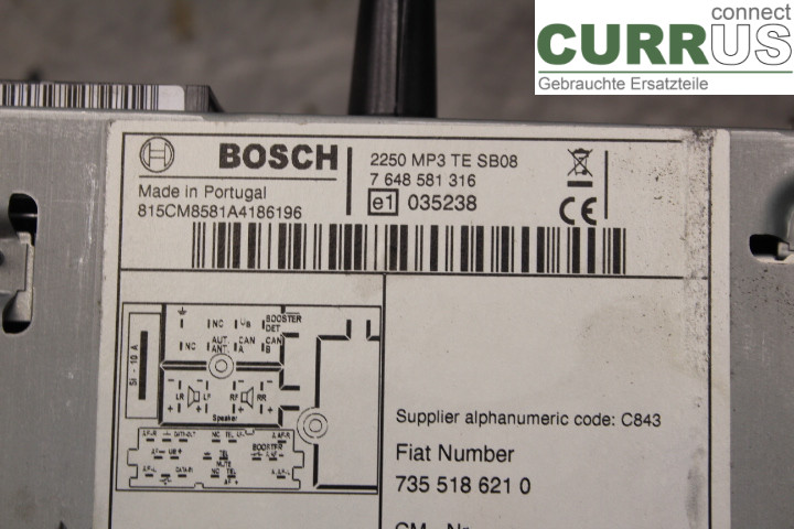CITROEN NEMO Radio CD /Multimediapanel 7648581316 1.4HDi/8HS