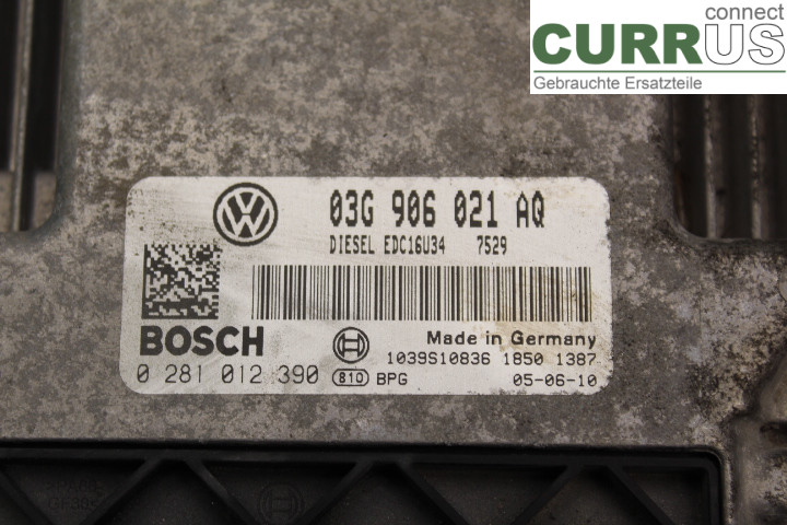 VW CADDY      04-10 Sterownik silnika (ECU) 03G906021AQ 1,9TDi/BLS