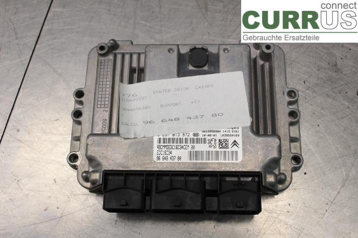 PEUGEOT 308 08-13 Engine Control Unit (ECU) 9664843780 1.6HDi/9HZ