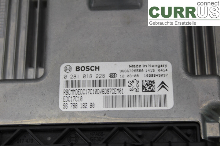 PEUGEOT PARTNER   08-15 Unité de contrôle moteur (ECU) 9678818280 1,6HDi/9HF