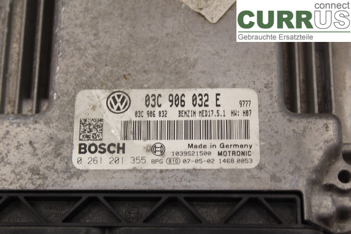 VW GOLF V      04-09 Engine Control Unit (ECU) 03C906032E 1,4TSi/BMY