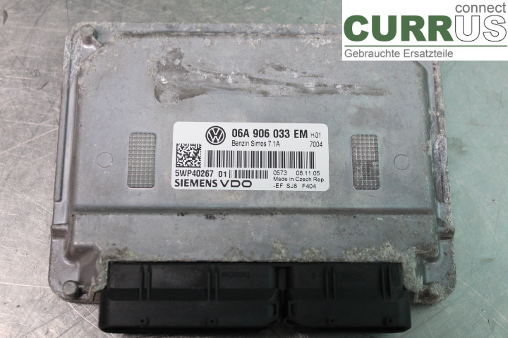 VW GOLF V      04-09 Engine Control Unit (ECU) 06A906033EM 1,6/BSE