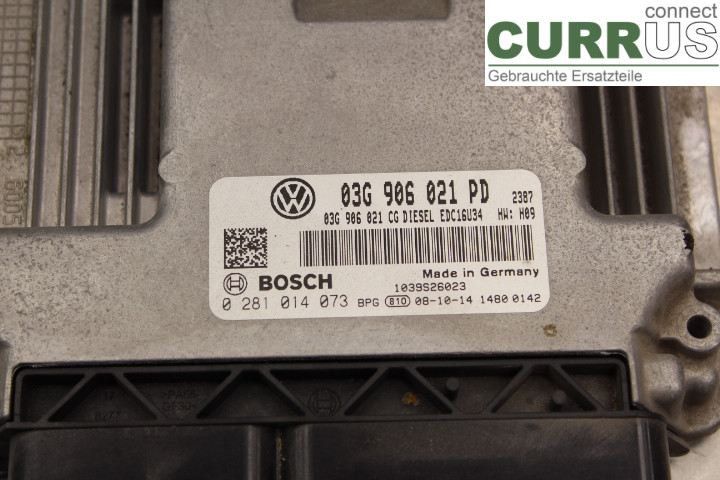 VW CADDY      04-10 Engine Control Unit (ECU) 03G906021PD 1.9TDi/BLS