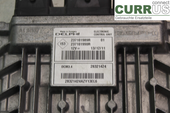 RENAULT CLIO III 09-12 Engine Control Unit (ECU) 237101990R 1,5DCi/K9K770