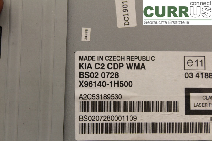KIA CEE´D   06-12 Radio-CD-/Multimedia-Panel 961401H500 1,6i/G4FC
