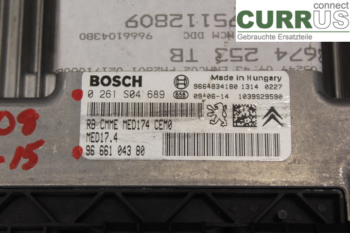 PEUGEOT 308 08-13 Engine Control Unit (ECU) 6966104380 