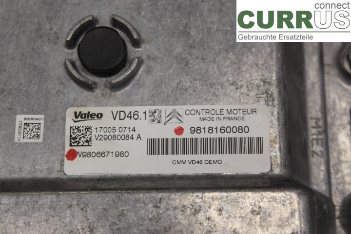 PEUGEOT 308  14-21 Sterownik silnika (ECU) 9818160080 