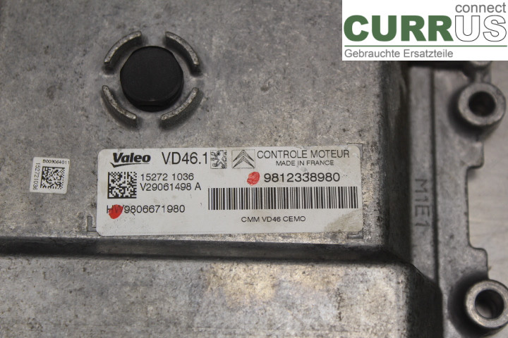 PEUGEOT 2008   13-20 Motorens styreenhed (ECU) 9812338980 