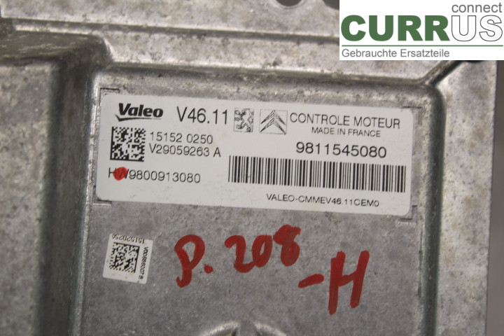PEUGEOT 208 12-15 Engine Control Unit (ECU)  