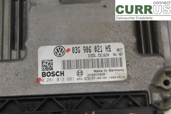 VW CADDY      04-10 Unité de contrôle moteur (ECU) 03G906021HS 