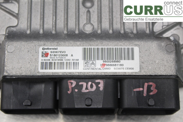PEUGEOT 207 Engine Control Unit (ECU) 9666681180 