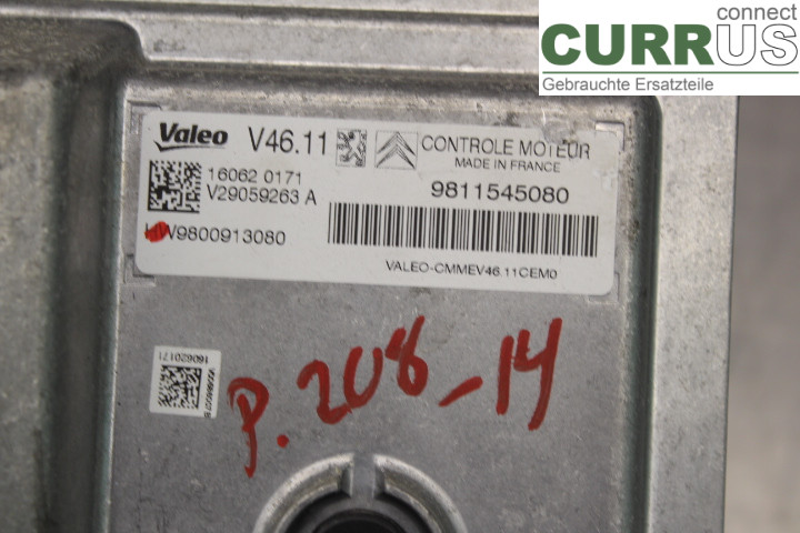 PEUGEOT 208 12-15 Engine Control Unit (ECU)  