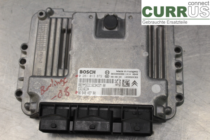 CITROEN BERLINGO  08-18 Engine Control Unit (ECU) 9664843780 