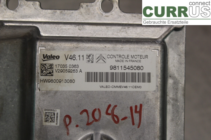 PEUGEOT 208 12-15 Engine Control Unit (ECU)  