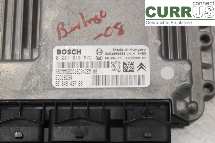 CITROEN BERLINGO  08-18 Engine Control Unit (ECU) 9664843780 