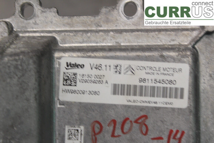PEUGEOT 208 12-15 Engine Control Unit (ECU)  