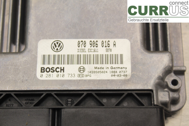 VW TRANSP/CARAVELLE 04-15 Engine Control Unit (ECU) 070906016A 2,5TDi/AXE