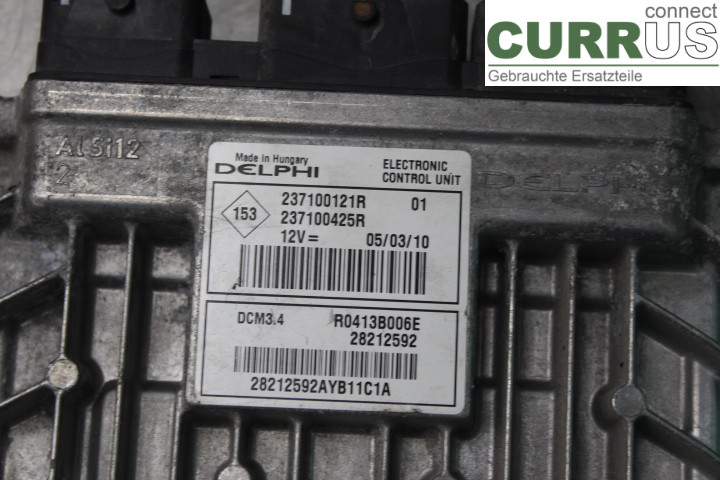 RENAULT MEGANE III 09-15 Engine Control Unit (ECU) 237100425R 1,5DCi/K9K834