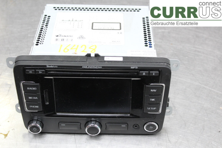 SKODA SUPERB      09-15 Radio-CD-/Multimedia-Panel 3T0035192M 2.0TDi/CFFB