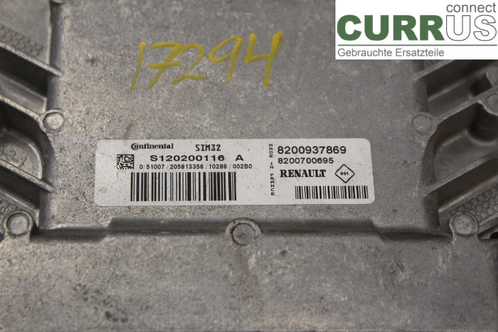 RENAULT CLIO III  09-12 Motorens styreenhed (ECU) 8200700695 1.2i/D4F742