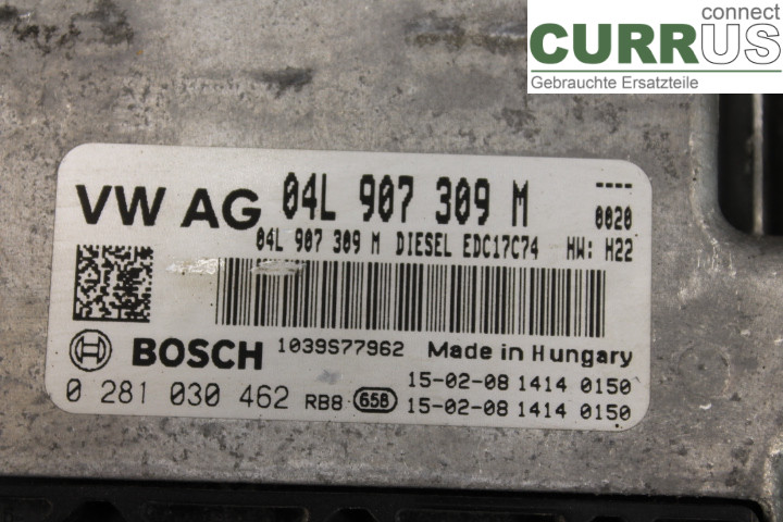 VW PASSAT  15-19 Engine Control Unit (ECU) 04L907309M 2.0TDi/DDAA