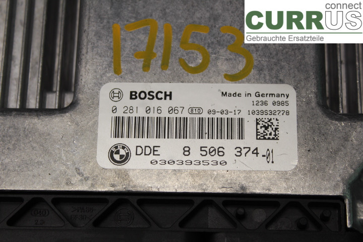 BMW 5 E60/61 Sed/Tou 02-10 Engine Control Unit (ECU) 8506374 2.0D/N47D20C
