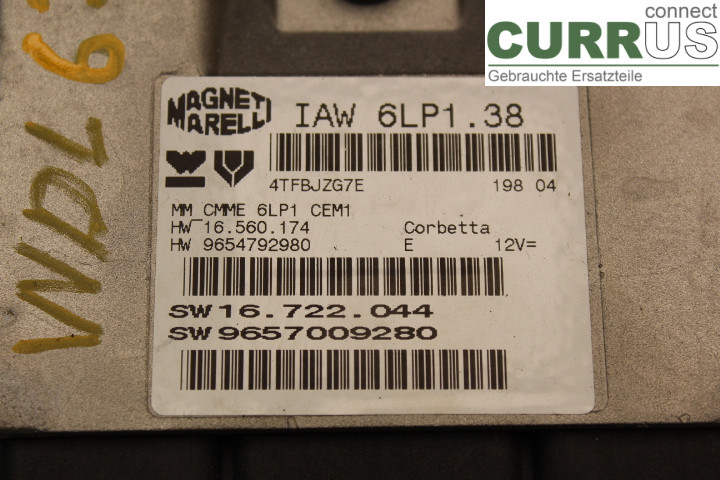 PEUGEOT 307     01-05 Engine Control Unit (ECU) 9657009280 2.0i/RFN