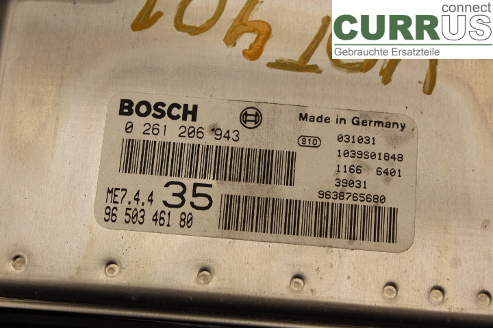 PEUGEOT 307     01-05 Engine Control Unit (ECU) 9650346180 1.6i/NFU