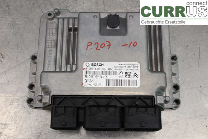 PEUGEOT 207 Engine Control Unit (ECU) 9666382080 