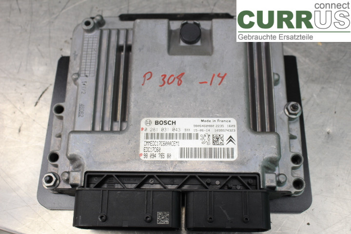 PEUGEOT 308  14-21 Sterownik silnika (ECU) 9809478580 
