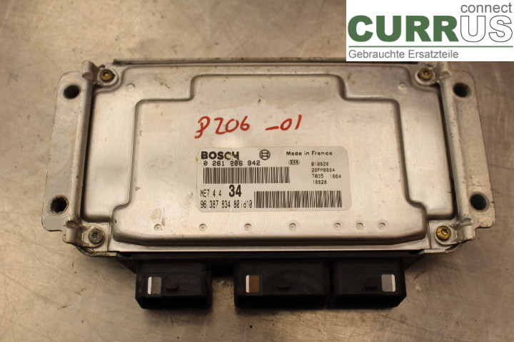 PEUGEOT 206  98-09 Engine Control Unit (ECU) 9638783480 