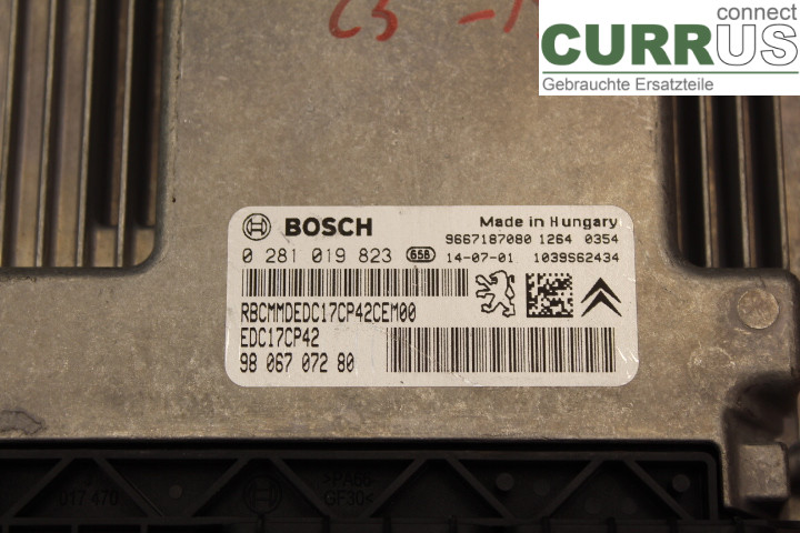 CITROEN C5  08-17 Engine Control Unit (ECU) 9806707280 