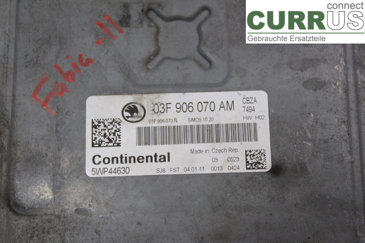 SKODA FABIA         07-14 Engine Control Unit (ECU)  