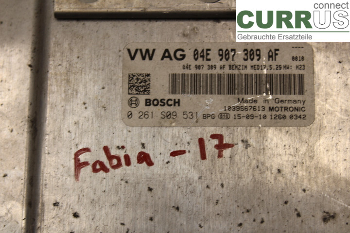 SKODA FABIA         07-14 Engine Control Unit (ECU) 04E907309AF 