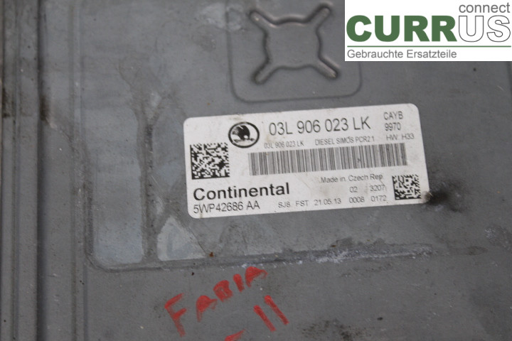 SKODA FABIA         07-14 Engine Control Unit (ECU) 03L906023LK 
