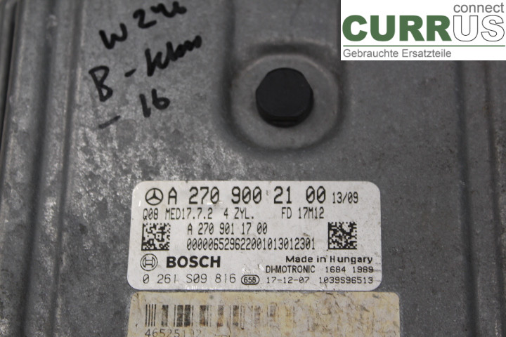 MB B-KLASS (W246/W242) 12-19 Engine Control Unit (ECU) 0261S09816