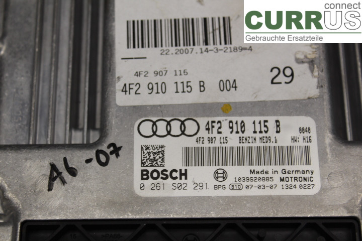 AUDI A6/S6     05-11 Motorsteuergerät (ECU) 4F2910115B 