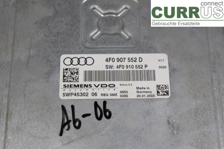 AUDI A6/S6     05-11 Motorsteuergerät (ECU) 4F0907552D 