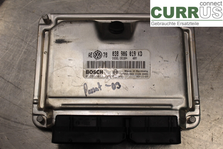 VW PASSAT      01-05 Engine Control Unit (ECU) 038906019KD 